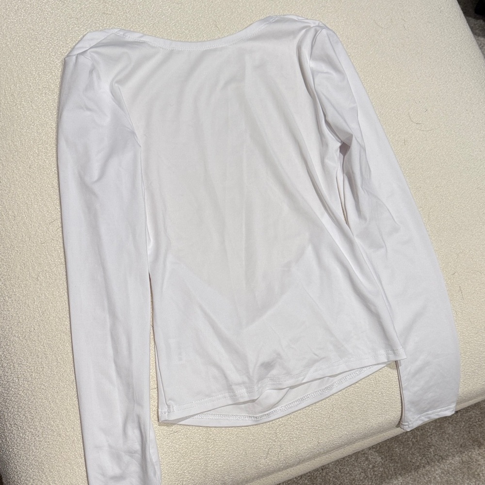 Elegant White Long Sleeve Top